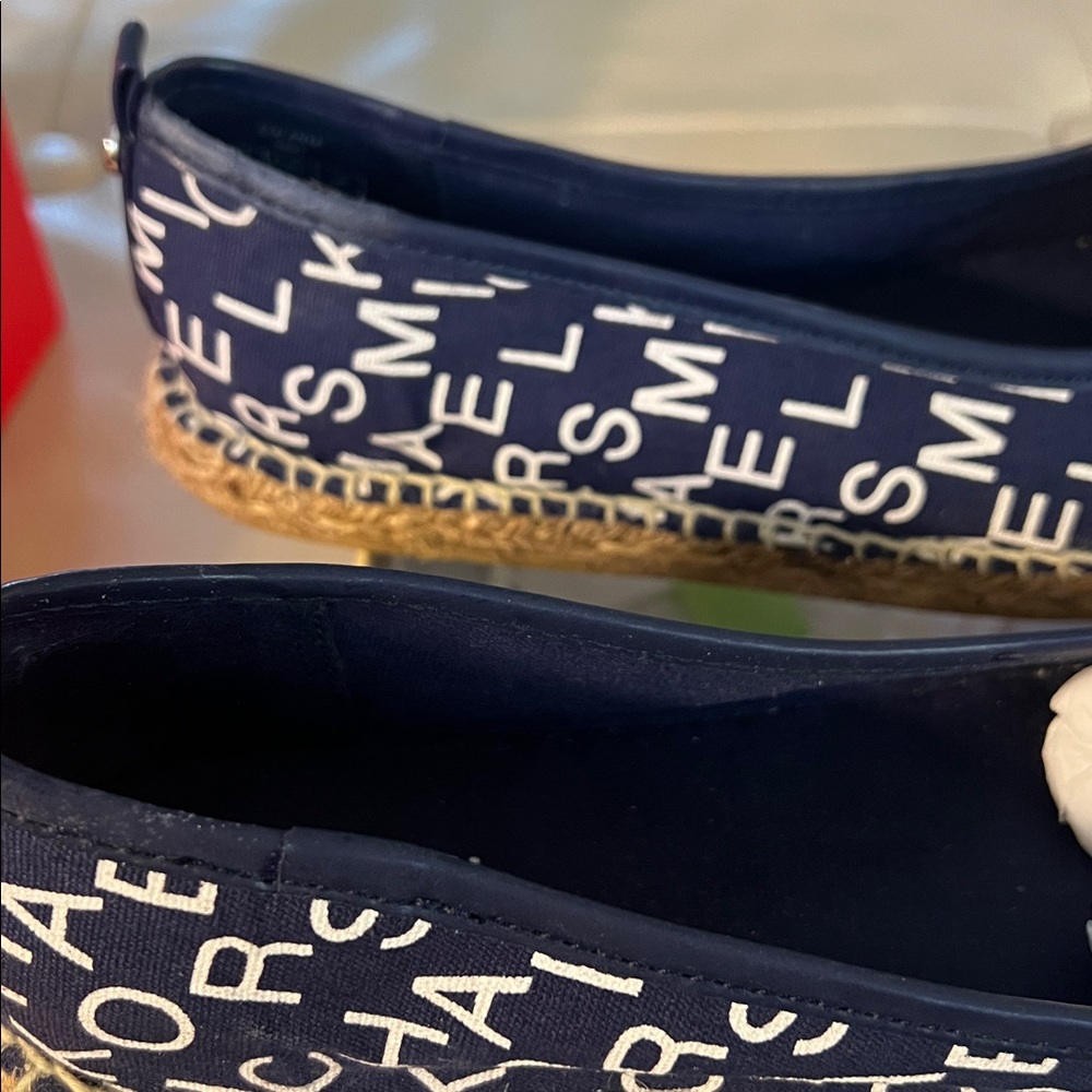 Michael Kors Navy Logo Espadrilles - Picture 2 of 9